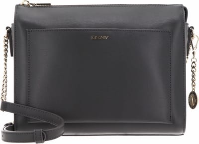 DKNY Leren Schoudertas Avondtas Bryant Sutton Box Crossbody Charcoal Grijs