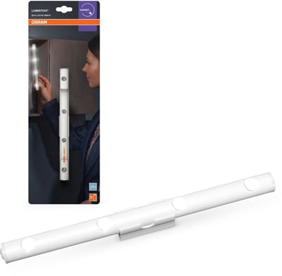 OSRAM LUMIstixx, LED-lamp, wit, 100 lm, 4000K, op batterijen, magnetische bevestiging, kleefmontage, compact voor gebruik binnenshuis