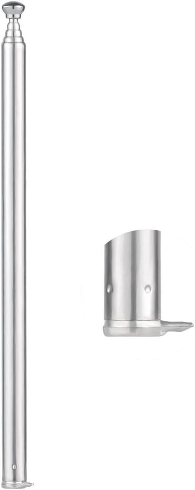 Telescopische Antenne - Uitschuifbare Antenne - Elektrische Deur Bediening - 5 Secties - 23.9 cm Uitgeklapt - Zilver
