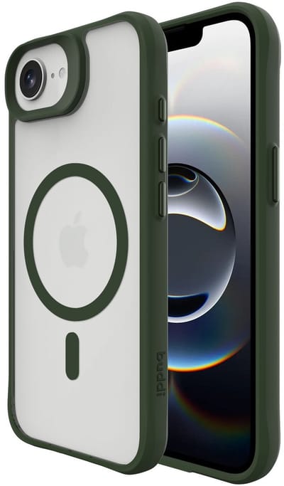 Buddi Hybrid - Hoesje Geschikt voor Apple iPhone 17e / 16e - Compatibel met MagSafe - Back Cover met Magneet - Magnetische Beschermhoes - Matte Groen