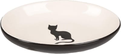 Flamingo - Kattenvoerbak Nala - Zwart/Wit - 90 ml - ∅ 13cm