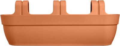 Elho Vibia Campana Easy Hanger XXL 70 - Plantenbak voor Balkon - Balkonbak - 100% Gerecycled Plastic - L69 x B26.8 x H23.7 cm - Terra