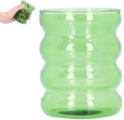 Allecto - Bamboe Joint Design - Hittebestendige Drinkbeker - 300 Milliliter - Krasbestendig Glas - Geschikt voor Verjaardag - Groente