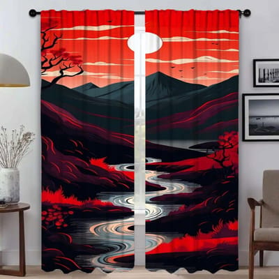 Keukengordijnen Kinderkamer Zon Maan en Boom Halloween Decoratie Shades Gordijnen voor Slaapkamer Afscheiding Woonkamer Gordijn W50xH70cmx2pcs-CL