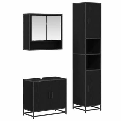 vidaXL - Badkamermeubel - Set - 3 - st - Artisan - Eiken - 90 - x - 33 - x - 60 - cm