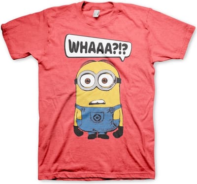 Minions Whaaa?!? T-shirt Red-Heather