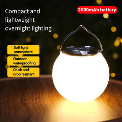 Oplaadbare campinglamp/zaklamp - 3000K warm wit waterdichte LED-zaklamp voor kamperen/wandelen