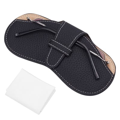 Allecto - Lederen brillenkoker - Draagbare zonnebril pouch - Zachte