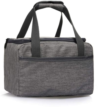 Unyqoos® Grijze geïsoleerde lunchtas voor werk, school en outdoor activiteiten
