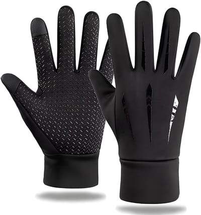 Handschoenen - Handschoenen winter - Waterdichte Winterhandschoenen - 2 Stuks Thermische Touchscreen - Lichtgewicht Winddichte Warmte - Perfect voor Voetbal - Fietsen - Wandelen - Hardlopen - Heren - Kerstcadeau - Kerst - Zwart