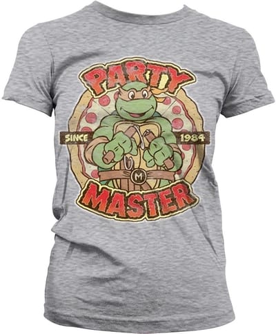 Teenage Mutant Ninja Turtles TMNT Party Master Since 1984 Girly Tee dames-T-shirt, heather-grijs