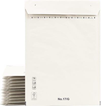 Gevoerde Enveloppen - Verzendzakken Luchtkussens - Veilig Verzenden - Met Luchtkussen Binnenkant - 270 x 360 mm - Wit
