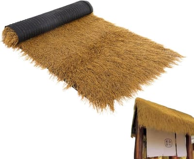 Strovezel Rol - Kunststro Decoratie - Terras Aankleden - Onderhoudsarme Oplossing - 100 x 100 cm - Groen