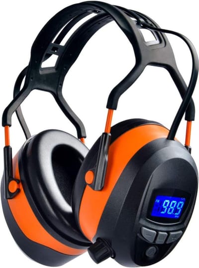 VELTRR® Oorkappen met Radio voor Volwassenen - Gehoorbescherming Kinderen - Zwart met Oranje