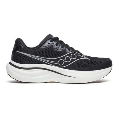 Saucony Ride 19 wide Neutrale schoen Heren-zwart, zilver