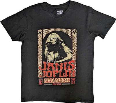 Janis Joplin - Vintage Poster Heren T-shirt - S - Zwart