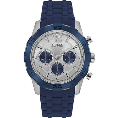 GUESS Caliber Zilver Roestvrij Staal Heren Quartz W0864G6 zilver