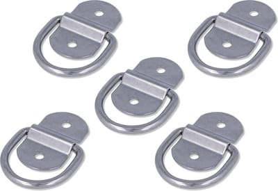 AMIG Oogplaat - 5 stuks - D-Ring Aanlegring - RVS AISI 316 - Sjoroog Groot Sterk Weerbestendig