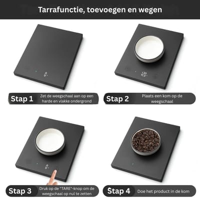 CRLYN® Weegschaal Keuken - Dierenweegschaal - Pakketweegschaal - Digitaal - Zwart