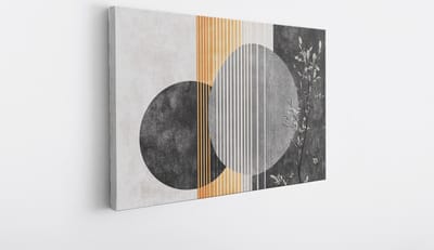 Saammp Canvas Schilderij - Vormen - Cirkels- Abstract - 30x20 - Foto op canvas - Wanddecoratie - Muurdecoratie Woonkamer - Slaapkamer decoratie - Canvas Print