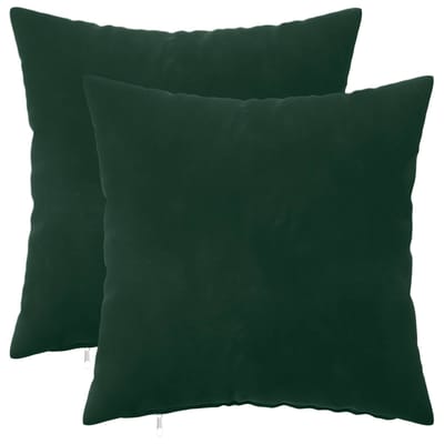 vidaXL - Kussensloop - 2 - pcs - HEERLEN - Donkergroen - 30 - x - 30 - cm - Fluweel