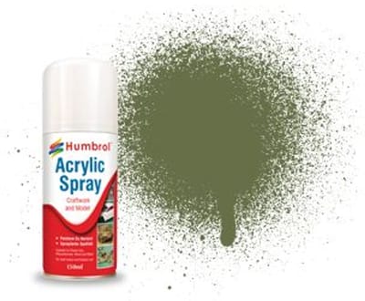 Humbrol Hobbyverf Acrylverf - #80 Grass Green - Matt - Acryl spray Verf spuitbus - 150 ml