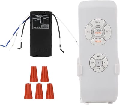 Slimme plafondventilator met afstandsbediening, tijdschakelaar en verlichting voor thuisgebruik
