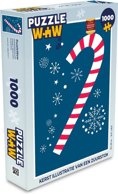 Puzzel Zuurstok - Sneeuwvlok - Kerst - Sneeuw - Legpuzzel - Puzzel 1000 stukjes volwassenen - Kerst - Cadeau - Kerstcadeau voor mannen, vrouwen en kinderen