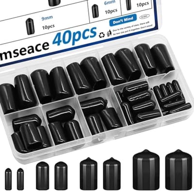 Rubberen Eindkappen Set - 40 Stuks in 4 Maten voor Bouten en Schroefdoppen