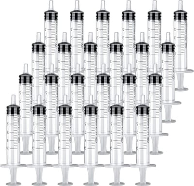 5 ml Spuit - 24 Stuks Plastic Spuiten voor Doseringsdoeleinden, Herbruikbaar voor Laboratorium en Tuinirrigatie