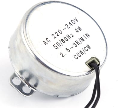 Dailygoods - Synchrone Motor - Reductiemotor 4W - Stil voor Magnetron Draaitafel - 50/60 Hz - 220-240V AC - Betrouwbare prestaties - Geschikt voor div...