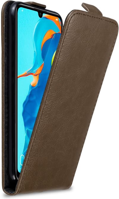 Cadorabo Hoesje geschikt voor Huawei P30 LITE in KOFFIE BRUIN - Beschermhoes in flip design Case Cover met magnetische sluiting