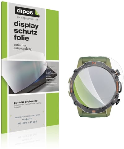 dipos – 6x Matte Beschermfolie geschikt voor WalkerFit M6 Ultra 1.43 Inch | Krasbestendige & antireflecterende Screenprotector Ultra-Thin