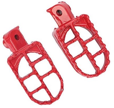 Pit Bike Voetsteunen van Aluminium voor Motoren en Dirtbikes - 2 Stuks in Rood