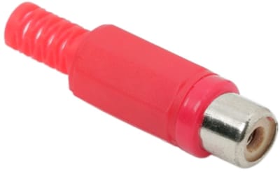 10x RCA Aansluiting Vrouwelijk – RCA Socket Connector met Trekontlasting – Audio & Video Aansluiting met Kunststof Behuizing - 10 Stuks [05076PI]