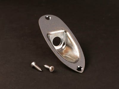 Gotoh JCS-1-AC Jackplaat - Vintage Aged Chrome voor ST-Stijl Gitaren