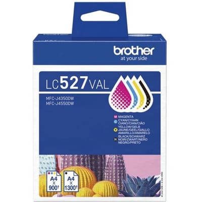 Brother LC527VAL inktcartridge 4 stuk(s) Origineel Zwart, Cyaan, Magenta, Geel