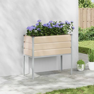 vidaXL - Plantenbak - Ivoor - 100 - x - 45 - x - 90 - cm - Gegevens - staal