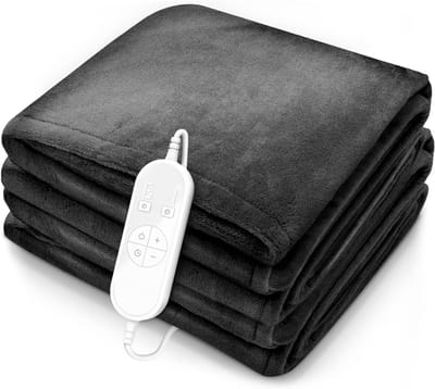 AMA® Elektrische Onderdeken - Warmte Deken - Elektrische Deken - 200 x 180cm x 1cm- Antraciet