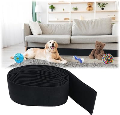 Allecto Premium - Blokkeerder voor onder bank - Verstelbare elastische band - Voorkom glijden onder meubels - Bescherm speelgoed - 3 "x 11 ft