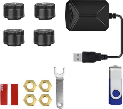 Banden Druk Monitor - TPMS Systeem - Veilig Rijden - Interne Sensoren - 0-116 PSI - Zwart