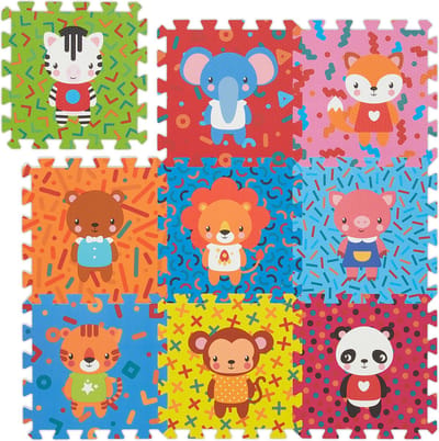 puzzel speelmat - 9-delig - 86 x 86 cm - zonder schadelijke stoffen - EVA-schuim