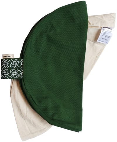 Samarali Biologisch Katoenen Meditatiekussenhoezen Rond XL - Bosgroen - 38 x 38 x 12 cm - Geschikt voor Zafu Meditatiekussen - Yoga Kussen - Duurzaam - Zen Accessoire