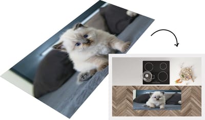 Keukenloper - Loper keuken - Kitten - Kat - Dier - 120x50 cm - Keukenloper vinyl