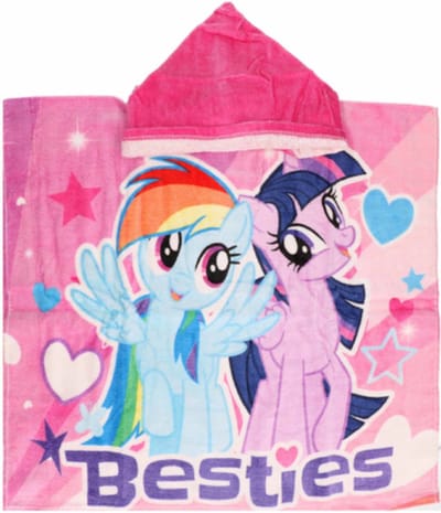 My Little Pony badcape/poncho met roze capuchon voor kinderen - Badcapes/zwembadcapes/strandponcho voor meisjes