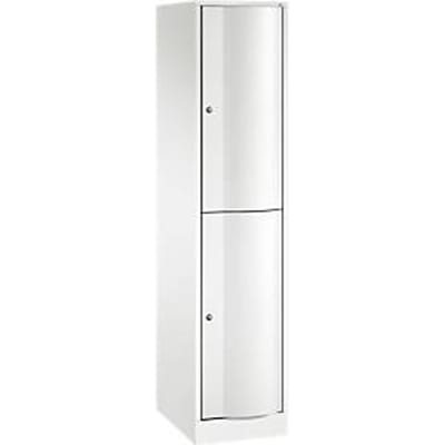 C+P Garderobekast Resisto, 1 afdeling, 2 vakken, B 396 x D 540 x H 1950 mm, verkeerswit