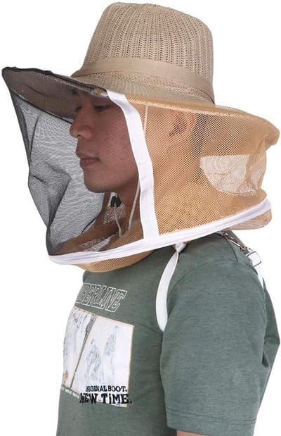 Imker Hoed - Outdoor Cowboy Hoed - Ademend - Brandwerende - Bijenteelt Sluier - Cap Gezicht Hoofdbeschermer