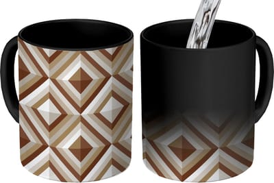 Magische Mok - Foto op Warmte Mokken - Koffiemok - Retro - Ster - Design - Magic Mok - Beker - 350 ML - Theemok