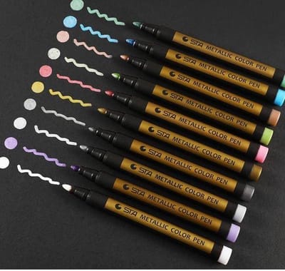 10 stuks metallic markers multi