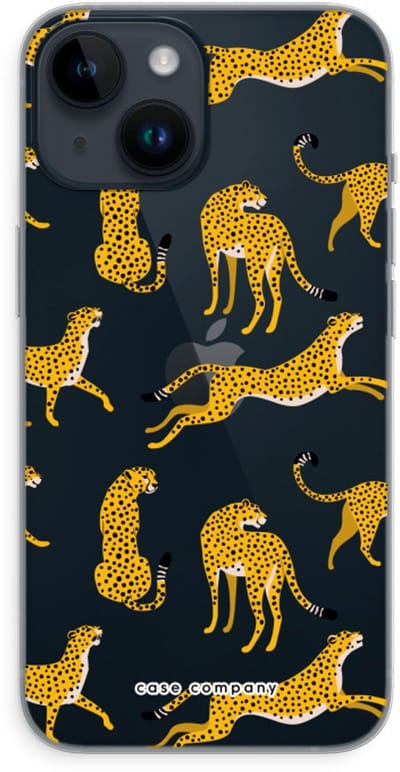 Case Company® - Hoesje geschikt voor iPhone 14 hoesje - Luipaard - Soft Cover Telefoonhoesje - Bescherming aan alle Kanten en Schermrand